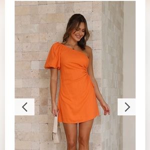 Billy J Orange Mini Dress